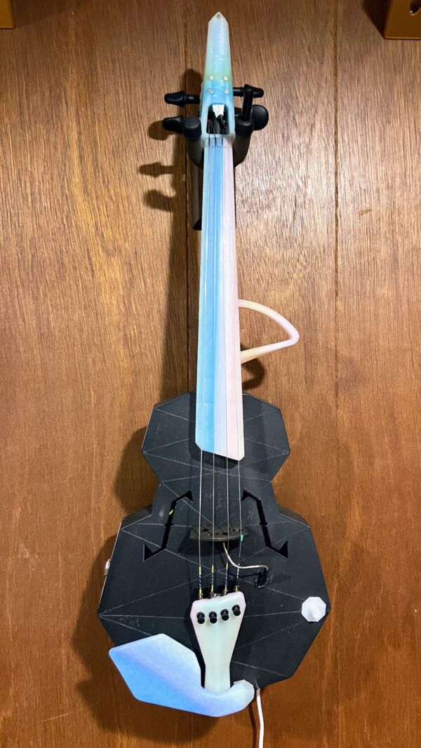 Refurbished Strata Glow LED-lit 4-String Acoustic-Electric Violin - Faded Rainbow - Image 5