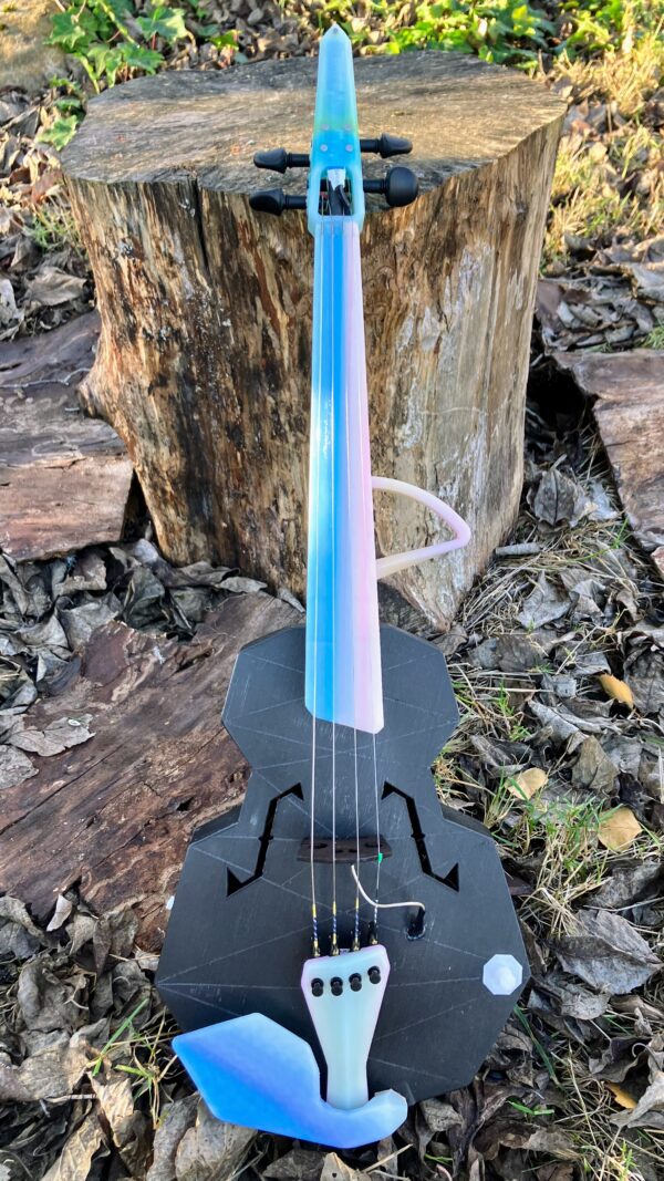 Refurbished Strata Glow LED-lit 4-String Acoustic-Electric Violin - Faded Rainbow - Image 2