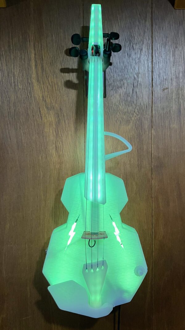 Refurbished Strata Glow LED-lit 4-String Acoustic-Electric Violin - Image 8