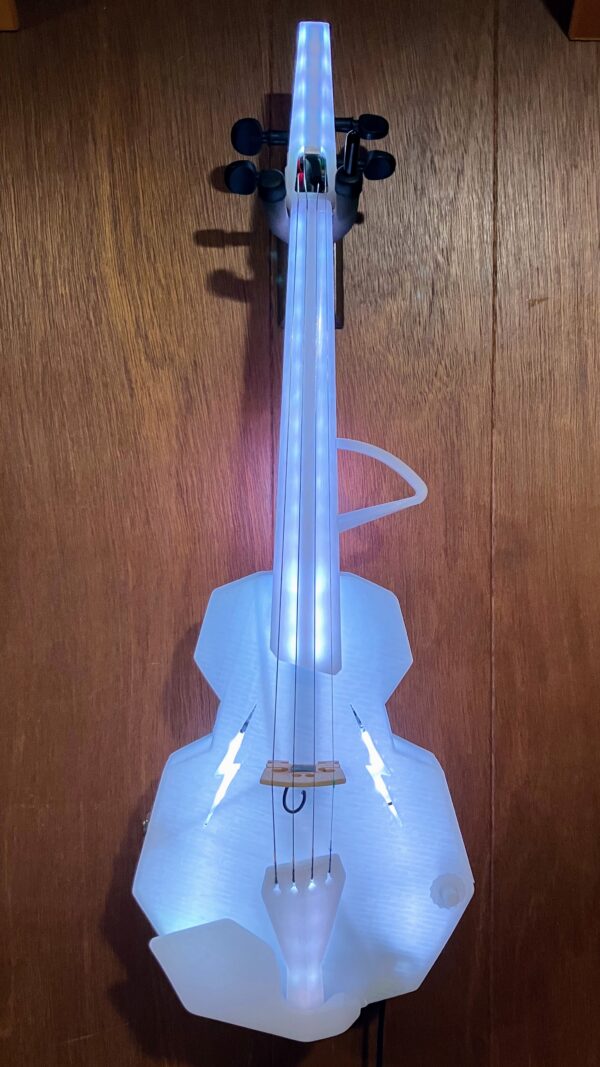 Refurbished Strata Glow LED-lit 4-String Acoustic-Electric Violin - Image 6