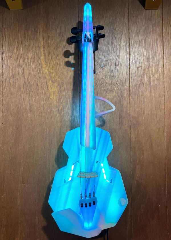 Strata Glow LED-lit 4-String Acoustic-Electric Violin - Faded Rainbow - Image 6