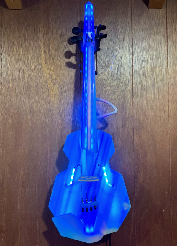 Strata Glow LED-lit 4-String Acoustic-Electric Violin - Faded Rainbow - Image 7