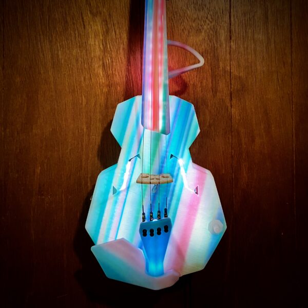 Strata Glow LED-lit 4-String Acoustic-Electric Violin - Faded Rainbow