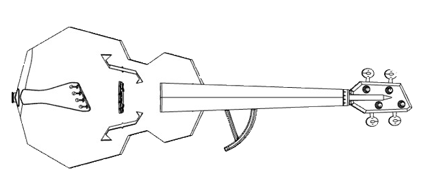 FFFiddle 4-string illustration right